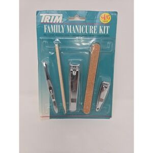 Trim Manicure Kit Set Bassett  1993  Toenail Clipper Tweezer Cuticle Emery Board
